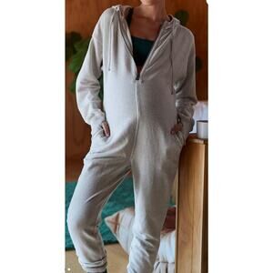 NWT Free People Movement x HATCH Maternity Warm Up Jumpsuit Small Gray Romper